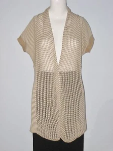 ANN TAYLOR Size S Brown Knit Short Sleeve Cardigan - Bild 1 von 1