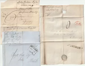 1805/48 3 WRAPPERS JEDBURGH TARIFFE DI SPEDIZIONE DIFF PRIMA/DOPO UPP & ADDL MEZZA TASSA - Foto 1 di 1