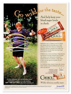 Print Ad Choice DM Snack Bar Go Wild for the Taste Vintage 1999 Advertisement - Picture 1 of 4