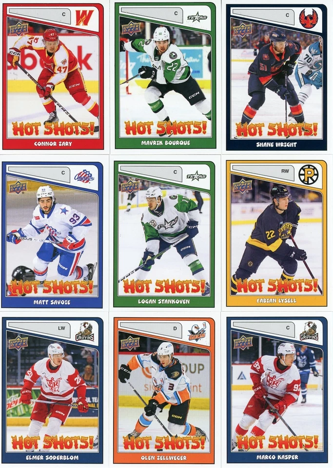 U PICK LOT 2023-24 23-24 Upper Deck UD AHL HOT SHOTS Insert Hockey card set - Image 1 of 1