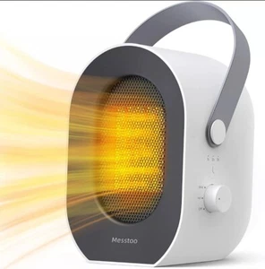 Electric Space Heater Small Ceramic Fan Room Adjustable Thermostat Portable*F407 - Picture 1 of 8