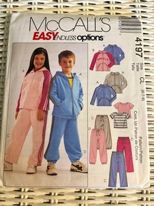 McCalls Pattern 4197 BOYS GIRLS JACKET TOP PANTS Sweats Jogging Sz 6-8 NEW - Picture 1 of 2