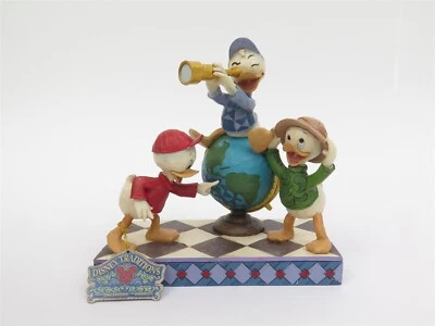 Jim Shore Disney Traditions Navigating Nephews 6001286 Huey Dewey Louie Figurine - Image 1 of 4