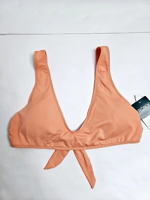 Roxy Juniors Beach Classics Fusion Coral Size Large Bikini Top NEW - Image 1 of 4