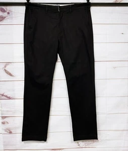 Pantalone uomo Levi's taglia 38X34 nero piatto tasche frontali misto cotone - Foto 1 di 9