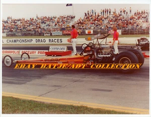 ARNIE BEHLING SPIRIT TOP FUEL DRAGSTER NHRA DRAG RACING FOTO A COLORI VINTAGE - Foto 1 di 1