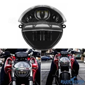 Motorcycle LED Headlight Projetor w/DRL For Ducati Monster 696 795 1100EVO 1100S - Picture 1 of 10