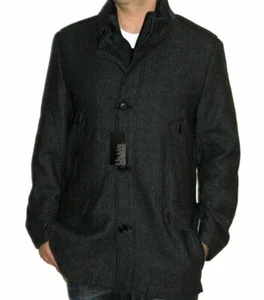 Wool Jacket by Alfani $149 Satin Lined Full Zip Slim Fit Button Up Medium New - Picture 1 of 5
