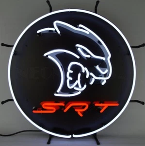 Dodge Hellcat SRT Neon Sign 24"x24" - Picture 1 of 1