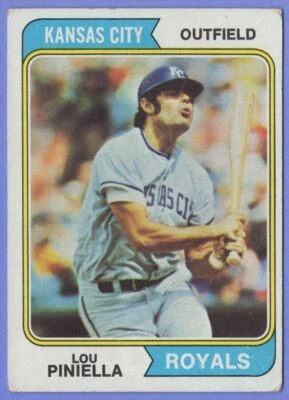 1974 Topps Lou Piniella Kansas City Royals #390 - Image 1 of 2