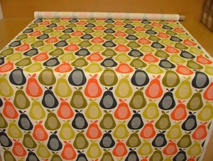 Designer Orla Kiely Scribble Pear Multi Cotton Curtain Upholstery Craft Fabric - Picture 1 of 6