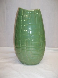 IMAX VASE GREEN LUCIEN TEXTURED CERAMIC VASE 15" NEW !! - Picture 1 of 4