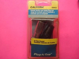 6 POLE WAY ROUND VEHICLE TRAILER TOWING LIGHT WIRING PLUG SOCKET CONNECTOR - Picture 1 of 4