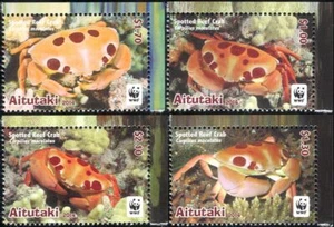 Aitutaki 2014 WWF/Reef Crab/Marine Animals/Nature/Crustaceans 4v set (b6548p) - Picture 1 of 1