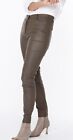 NWOT NEW Zoe Kratzmann Tidal coated vegan leather pants Espresso sz 3 L 12 14