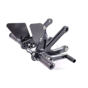 MG Biketec Rearset Kit Black Fixed Footpegs (Standard) BMW S1000R Naked 2014-16 - Picture 1 of 11