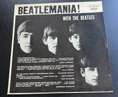 BEATLEMANIA! With The Beatles - VINTAGE  Vinyl - T6051 - Canada 1963 - Image 1 of 4