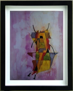 Drawing Ink And Watercolour Composition Abstract Dominique - Picture 1 of 8