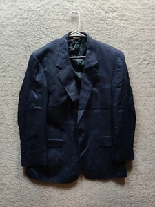 Austin Reed London 100% Silk Men's Classic Fit Navy Blue Sport Coat Size 42S - Picture 1 of 11