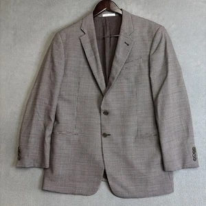 Blazer vintage Giorgio Armani uomo 42R marrone hopsack lana made in Italy 2 bottoni - Foto 1 di 13