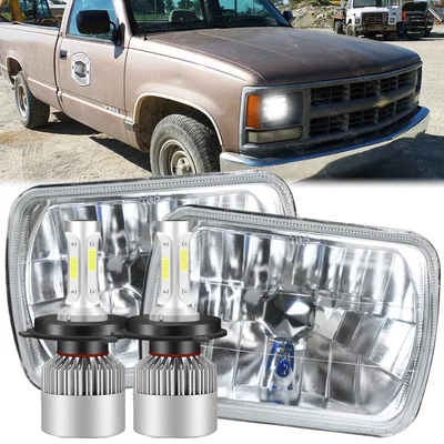Par de faros LED 7x6" 5x7" para Chevy C1500 C2500 C3500 K1500 K2500 1988-1999 Foto 1 de 4