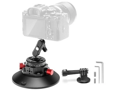 Neewer 6" Camera Suction Mount with Ball Head Magic Arm, Metal Car Mount for Cam - Image 1 of 4