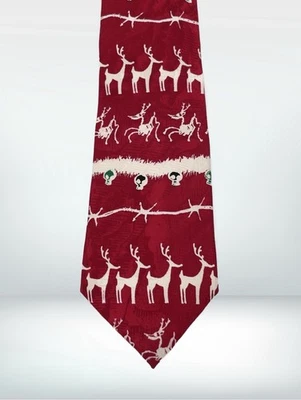 Disney Pesadilla antes de Navidad Tim Burton Vintage Vacaciones Calavera Cuello Corbata EE. UU. Foto 1 de 4