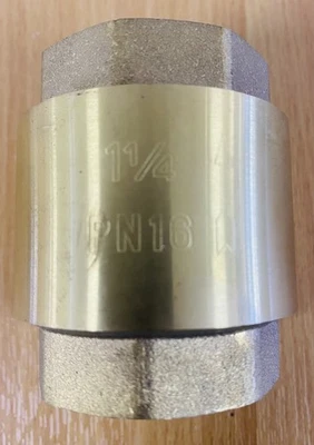  1.1/2" BSP Brass Spring Check Valve  - Non Return Valve - Image 1 of 3