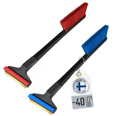 L & P CAR DESIGN 2 Eiskratzer mit Schneebesen Messing Murska Auto Eisschaber Schneebürste Feger
