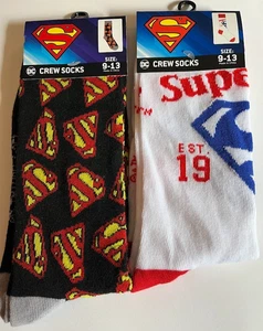 NEU! DC ~ "SUPERMAN" CREW-SOCKEN ~ GRÖSSE 9-13 ~ WÄHLEN SIE 1 oder ALLE ~ 1+ VERSAND ~ - Bild 1 von 8