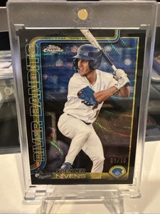 2025 Topps Debut SPENCER NIVENS Chrome BLACK Wave #/10 🔥 Royals - Picture 1 of 4