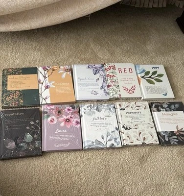 Brand New Taylor Swift Journal Collection Set of 10 Albums Sealed ~6x8 In Each - Image 1 of 4