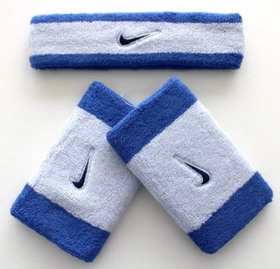 Conjunto de diadema y pulseras Nike Swoosh Ghost/Comet azul/azul vacío Foto 1 de 2