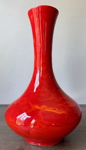 Mid Century MCM rot/orange Vase - 15” x 9,5” - Bild 1 von 5