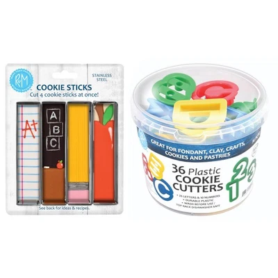 Juego de cortador de galletas R&M alfabeto, números y palo de galletas Foto 1 de 4