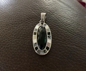 Designer Whitney Kelly WK Sterling Inlaid Pendant - Picture 1 of 8