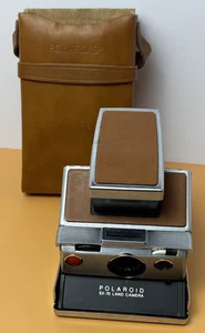 Cámara terrestre Polaroid SX-70 plegable vintage y estuche de cuero sin probar años 70’s - Imagen 1 de 12