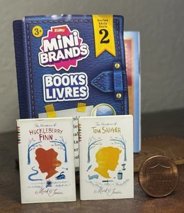 Zuru Mini Marken Bücher Serie 2 ~ Die Abenteuer von Tom Sawyer & Huckleberry Finn - Bild 1 von 2