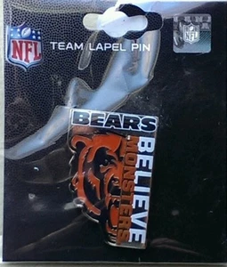 Chicago Bears MIDWAY MONSTERS  Believe in Monsters Label Pin BRAND NEW - Picture 1 of 1