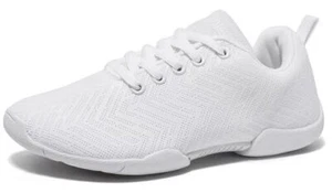 Girls White Cheerleading Shoes Breathable Youth Cheer 1 Little Kid White 208 - Picture 1 of 8
