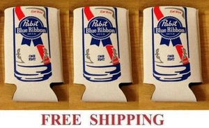 PABST BLUE RIBBON 3 PBR POUNDER 16oz BEER CAN COOLERS KOOZIE COOLIE HUGGIE NEW - Picture 1 of 1