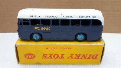 DINKY TOYS GB REF 283 B O A C AUTOCAR AUTOBUS TRES BON ETAT + BOITE D ORIGINE - Photo 1/4