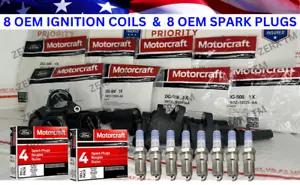 8Set OEM Motorcraft Ignition Coil DG508 &Spark Plug SP479 Ford F150 4.6 5.4L - Picture 1 of 2