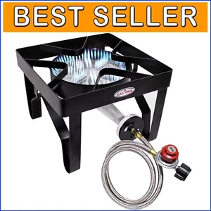 200K BTU Heavy-Duty Propane Burner with Adjustable Regulator for Outdoor Cooking - Picture 1 of 11