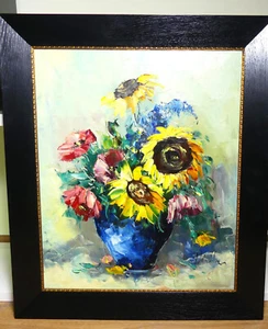 Stillleben, Oel auf Leinwand, Expressionismus, signiert, ca. 1930- 1950 - Bild 1 von 3