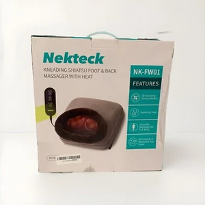 NEKTECK 2 IN 1 SHIATSU BACK AND FOOT MASSAGER WITH HEAT NK-FW01 - Picture 1 of 3