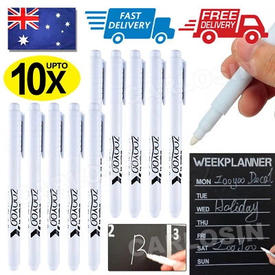 White Liquid Chalk Pen Marker For Windows Glass Chalkboard Blackboard Art - image 1 of 4