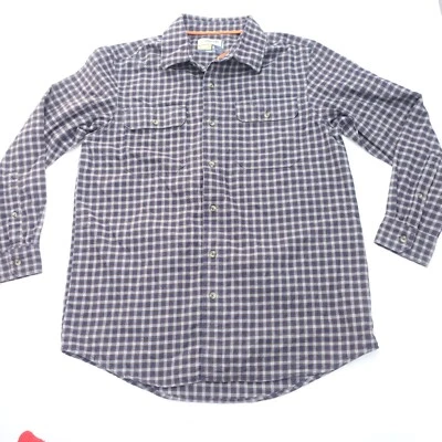 Magellan Outdoors Hunt Gear Shirt Men's Medium Blue Gingham Loose Fit Button-Up - Image 1 of 4