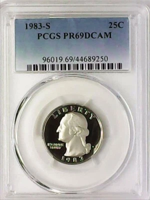 1983-S 25C Washington Quarter PCGS PR69DCAM Clad 22ato0611 - Image 1 of 4