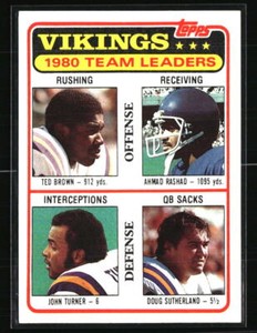 Ted Brown/Ahmad Rashad/John Turner/Doug Sutherland 1981 Topps TL, CL  #432